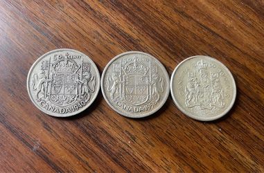 Canada 80% silver, 50 cents. $20 each or 3 for $50
