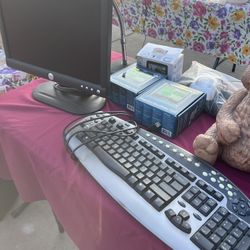 Monitor and keyboard
