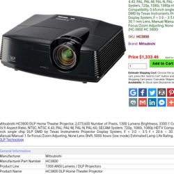 Mitsubishi projector 