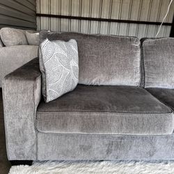 Light Grey Ashley Furniture 2pc Sofa Couch Set 