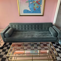 Emerald Green Tufted HD Buttercup Sofa/Couch