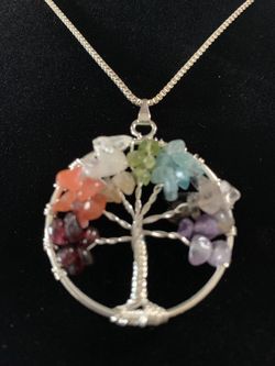Awesome Chakra Tree Necklace Reiki