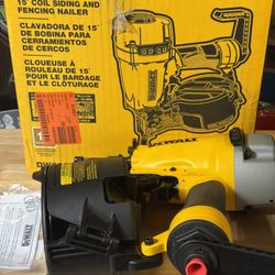 DEWALT Pneumatic 15-Degree Coil Corded Siding Nailer