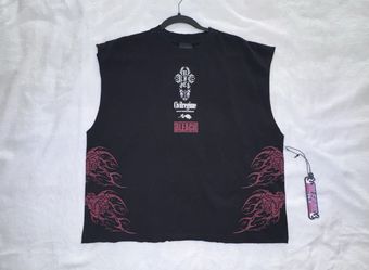 Civil Regime x Bleach Renji Abarai Muscle Tee Cutoff Tank Top Black Medium NWT