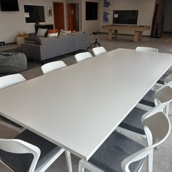 White 10’ Conference Table