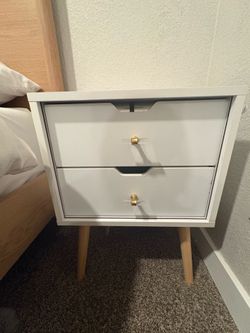 (2) White nightstands