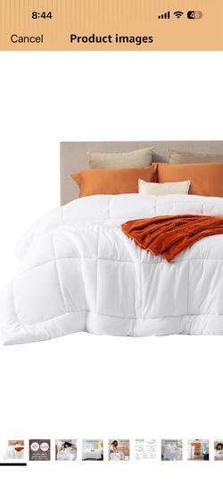 Bedsure Comforter Duvet Insert - Quilted Comforters King Size, All Season Duvet, GentleSoft Down Alternative Bedding Blanket, with 8 Tabs, Gifts for W