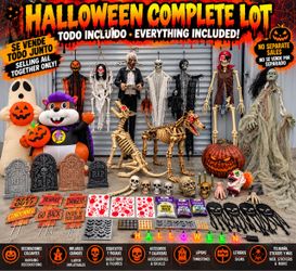 HUGE HALLOWEEN DECORATION LOT – Animatronics, Inflatables, Skeletons, Props & More