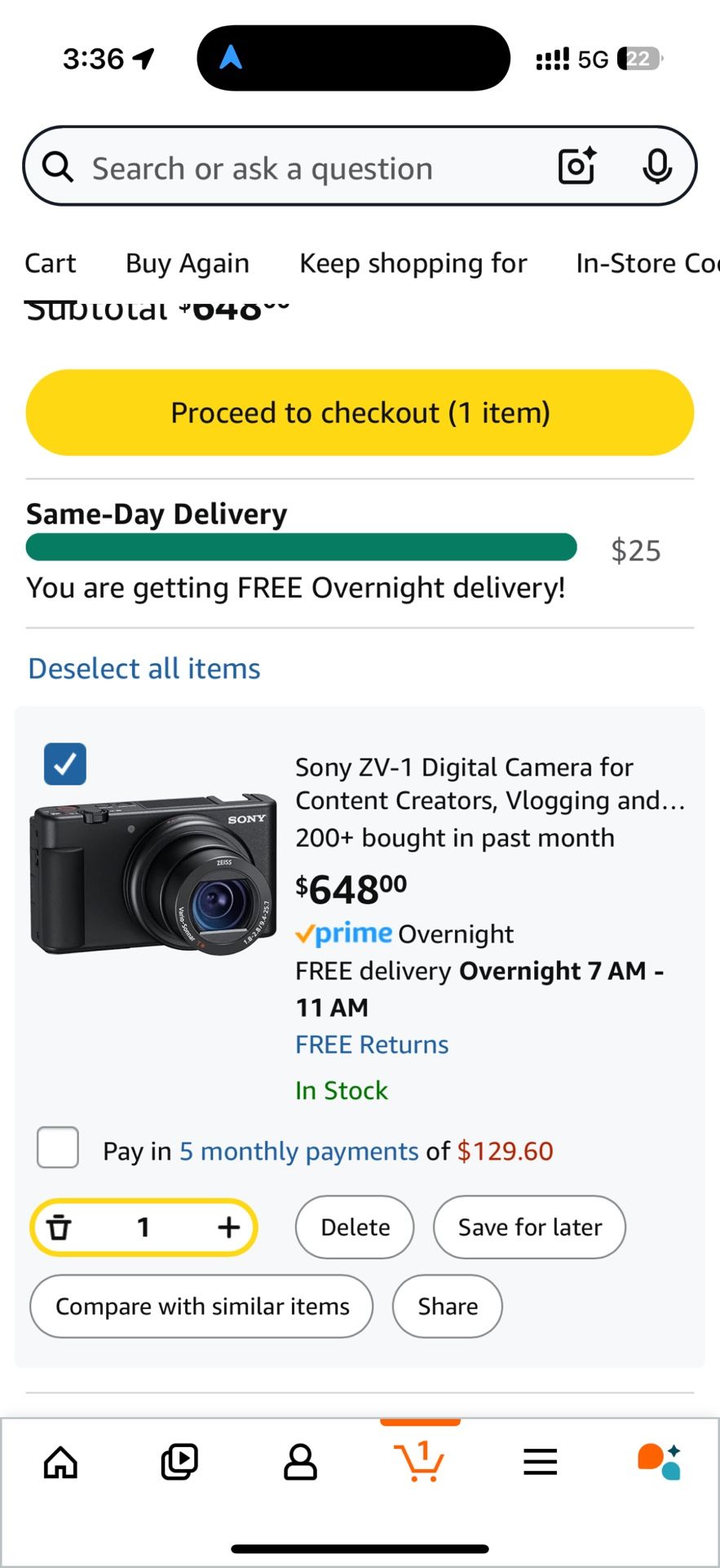Sony ZV1 For Sale