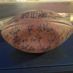Autographed 49ers football