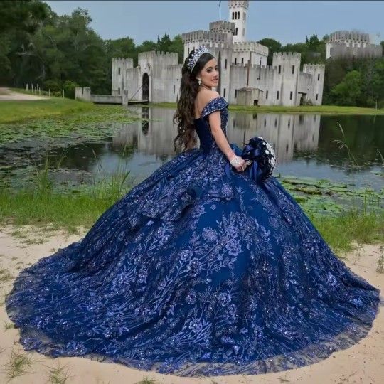 Quince Dress Navy Blue