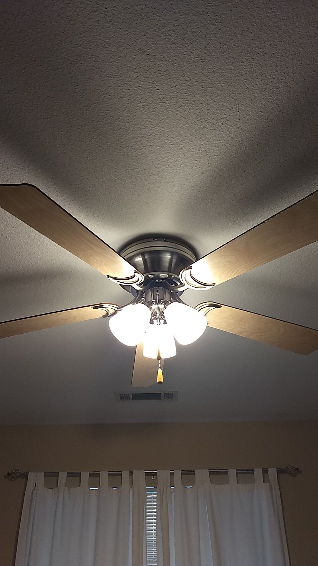 Ceiling fan and chandelier