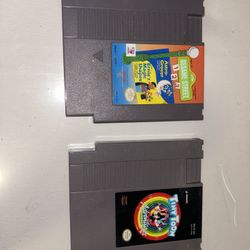 NES GAME CARTRIDGE BUNDLE - Sesame St. , Tiny Toon