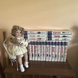 Shirley Temple Doll And VHS Movies