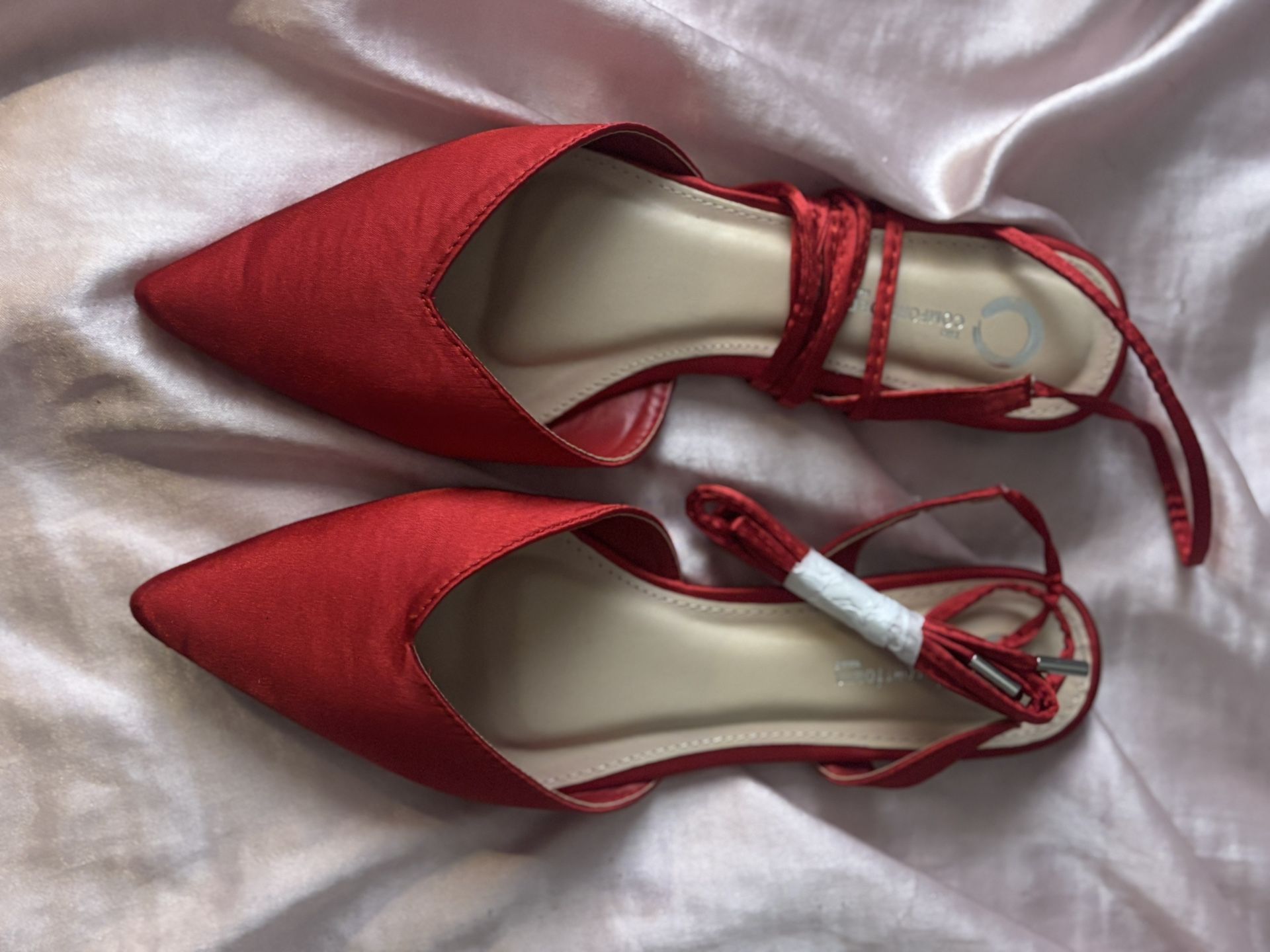 Strap up dressy flats