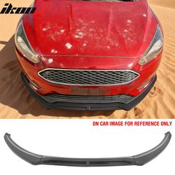 Fits 2015-2018 Ford Focus IKON Style Front Bumper Lip Carbon Fiber Print PP 3PCS Set