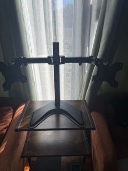 Dual monitor desk mount