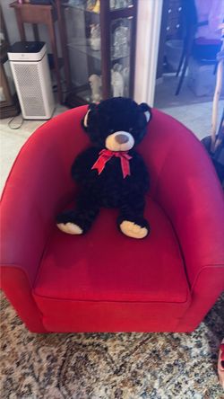Red beautiful swivel chair