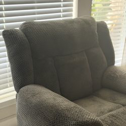 3 Piece Fully Reclining Gray Sofa Set - VERY Comfortable 