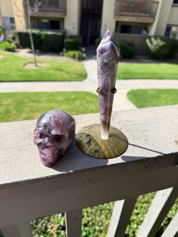 Amethyst Skull and Wand