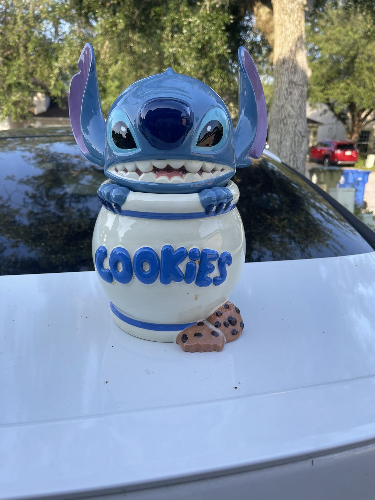 Disney Direct Exclusive Stitch Ceramic Cookie Jar 12”