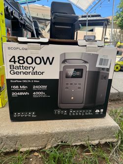 EF ECOFLOW Portable Power Station DELTA 2 Max 2048Wh, 2400W LiFePO4 Battery 2400W LFP Solar Generator, Full Charge in 1 Hr, Solar Powered Generator fo