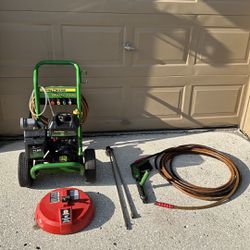 John Deere 3300 PSI 3.2-Gallon-GPM Water Gas Pressure Washer Home Job Site Garage Cleaning Business Work