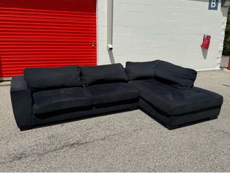 Dark Gray Sectional Sofa with Chaise - Free Curbside Delivery
