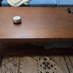 Large Hardwood Coffee Table