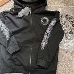 Chrome Hearts Black And White Hoodie