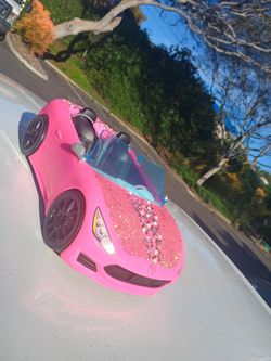 Blinged & Bedazzled Barbie Convertible Pink Car