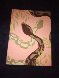 8x10 Canvas Snake Painting