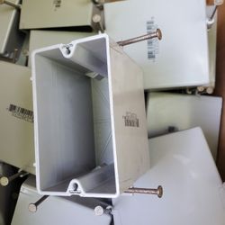 BOX of 36 PVC ELECTRICAL OUTLET BOXES