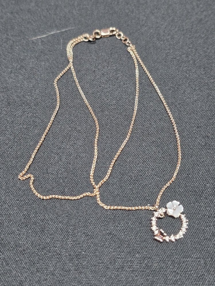 Custom 2 Row Rose Gold Anklet (14KR)