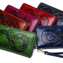 Genuine Leather Law of Attraction Wallet for Good Luck, Wealth, and Prosperity