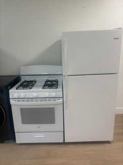 Whirlpool Fridge and GE Gas Stove