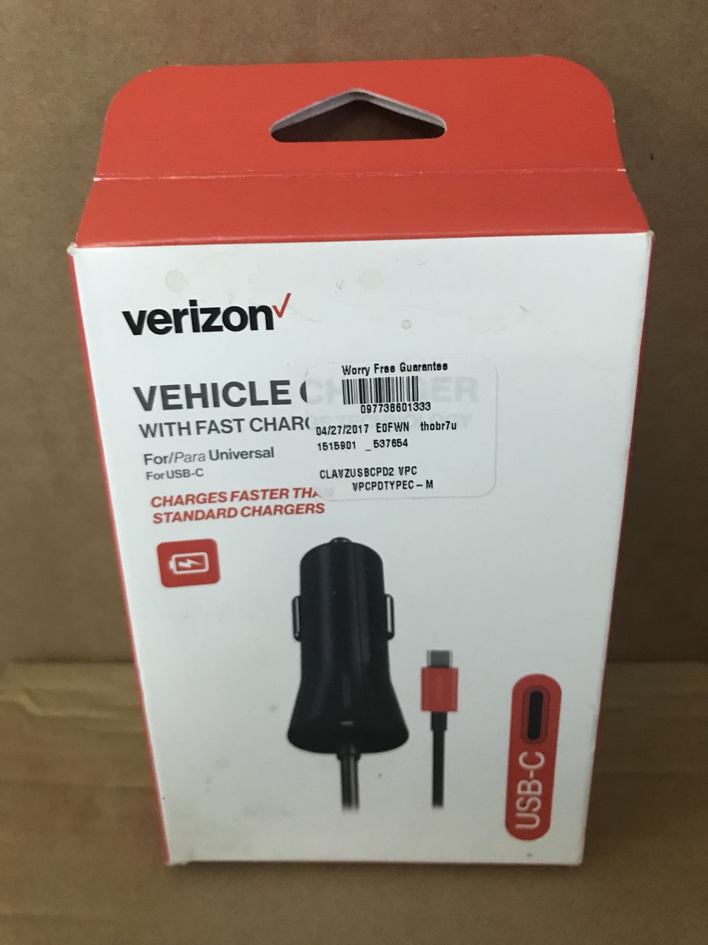Verizon USB type C for note 8 car charger Lightning