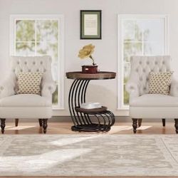 Round Side Table/ Mesa Auxiliar Redonda