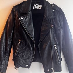 Like New OAK Leather Jacket
