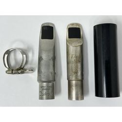 Vintage Dukoff D6 Super Power Chamber & Unbranded #6 Alto Sax Metal Mouthpieces