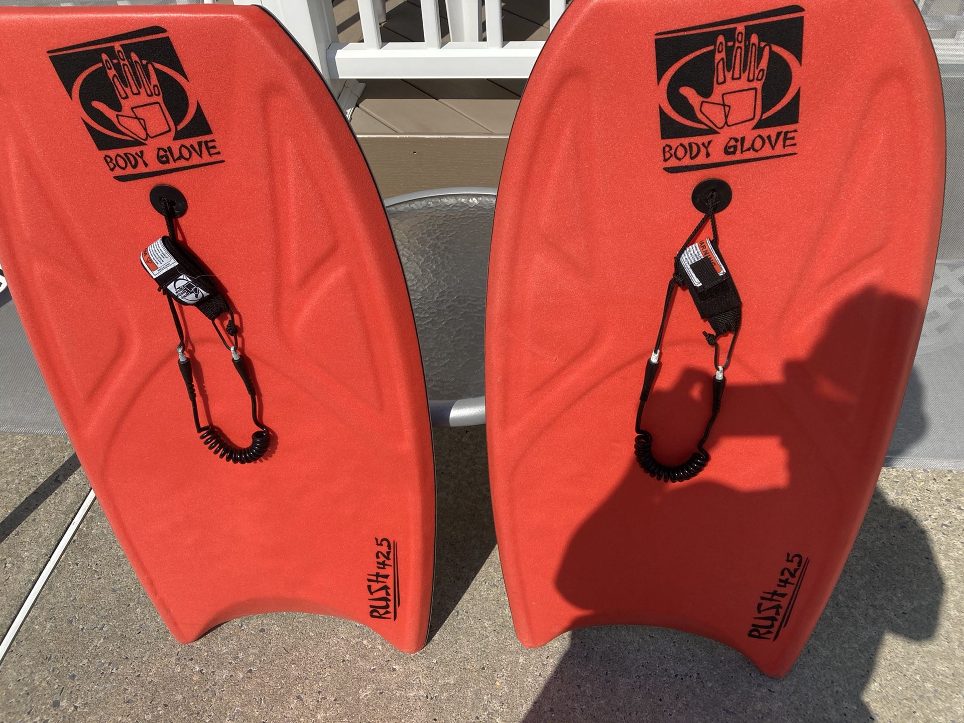 2-BOOGIE BOARDS,ADULT BODY GLOVE RUSH 425 IN NEW CONDITION $50.00 DOLLARS EACH