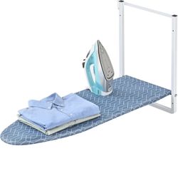 Wall Mounted Ironing Board with Iron Holder