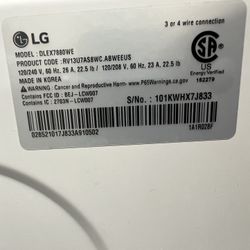 LG Washer And Dryer 