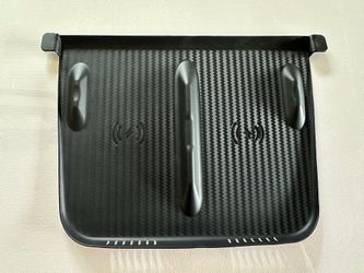 Wireless Charging Silicone Pad Cover for Tesla Model 3/Y - Anti-Slip. Carbon fiber look.   Protect your suede charging pad from spills and scratches.