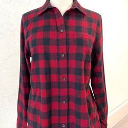 LL Beene Red Plaid Flannel Shirt New With The 59.99 Tag On