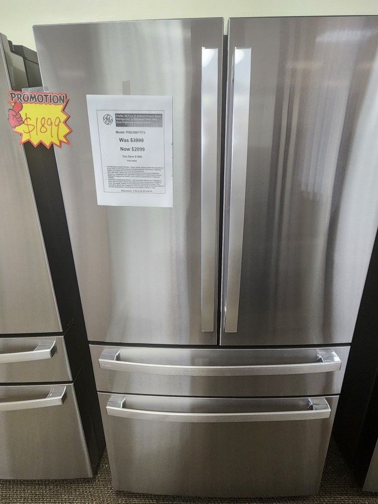 Profile 28.7 cu. ft. 4Door French Door Refrigerator in Stainless Steel with Dual-Dispense Autofill Pitcher