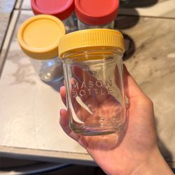 Glass Mason Bottle Jars Set 