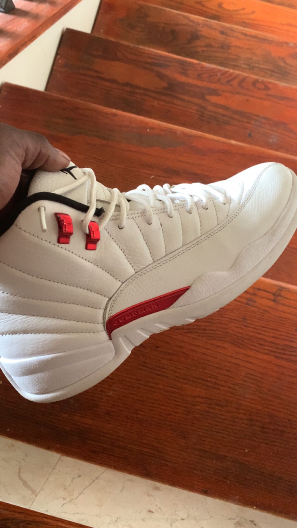 Red And White Jordan 12 .. Size 12