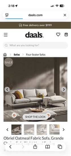 Brand New Linen Sectional w/lounge Sofa Never Opened