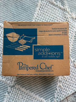 Pampered Chef Simple Additions Hospitality Stand and Fondue Accessory Set